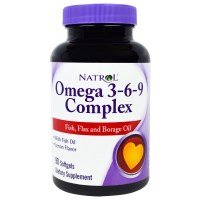 Natrol, Комплекс омега 3-6-9, со вкусом лимона, 90 жевательных капсул