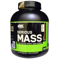 Optimum Nutrition, Serious Mass,High Protein Gain Powder, Chocolate, 6 lbs (2.72 kg)