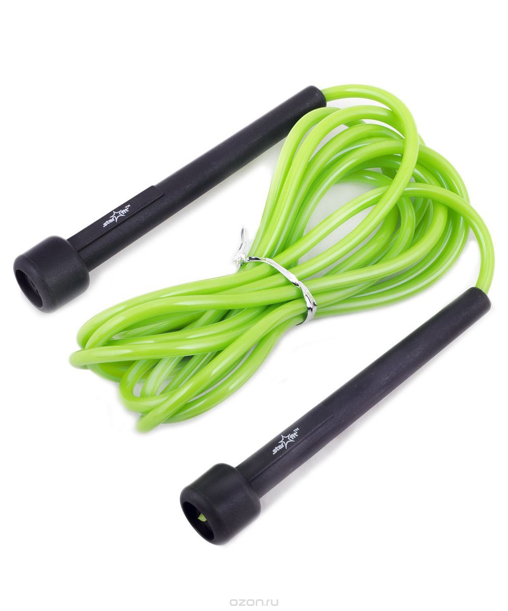 Скакалка Starfit "RP-101", цвет: зеленый, черный, длина 3 м