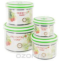 Набор контейнеров для СВЧ/холодильника Oriental way Simple control 4 шт GL9056-В