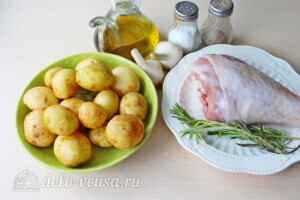 Голень индейки с картошкой в рукаве: Ингредиенты