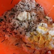 Пирог с капустой, яйцом и рисом 