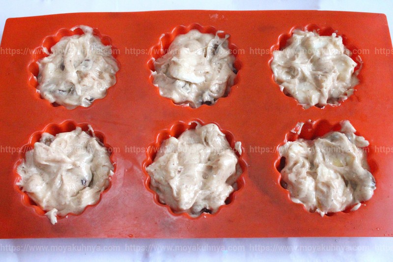 яблочные кексы в силиконовых формочках