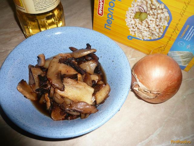 Перловая каша с грибами в духовке рецепт с фото 1-го шага 