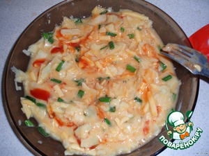 Омлет в лаваше с сыром на сковороде — рецепт с фото пошагово