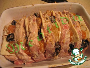 Мясо запеченное с черносливом в духовке рецепт с фото пошагово