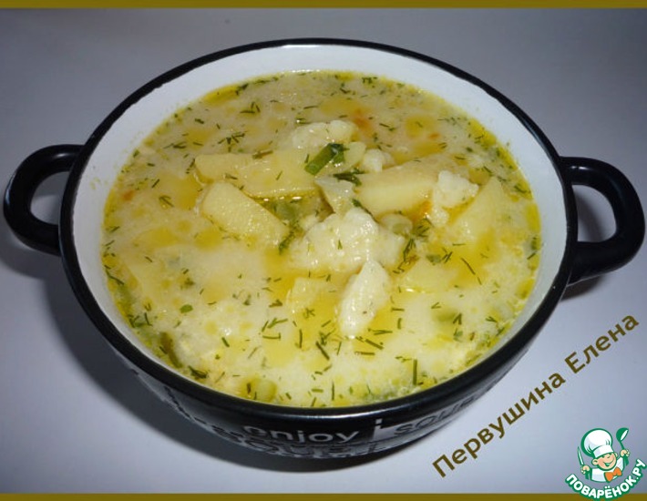 Рецепт: Суп сырный с клецками