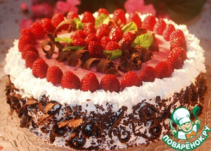 Шоколадный торт с малиной — рецепт с фото пошагово