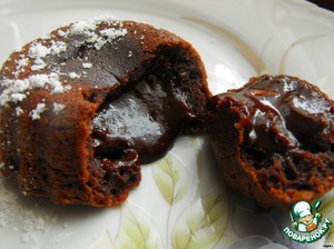 Кексы с шоколадом внутри: рецепт с фото пошагово