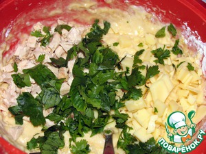 Маффины из курицы, сыра и зелени – кулинарный рецепт