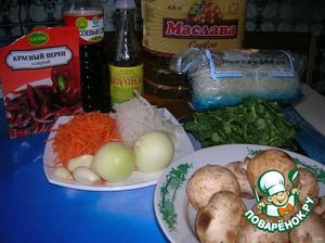 Фунчоза с грибами рецепт с фото пошагово и видео