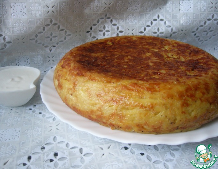 Рецепт: Картофельная запеканка с сосисками и сыром