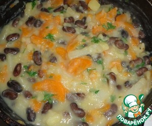 Тушеная картошка с фасолью - пошаговые фото в рецептах