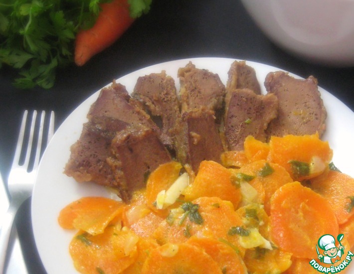 Рецепт: Морковный гарнир с петрушкой