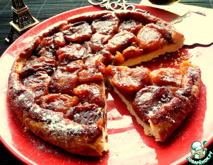 Рецепт: Французский пирог-перевёртыш с яблоками