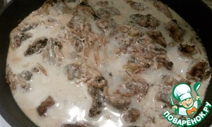 Свиная печень в сметане - пошаговые рецепты с фото