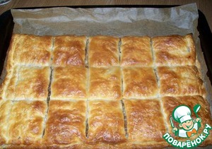 Мясной пирог из слоёного теста (Сочный) — рецепт с фото пошагово