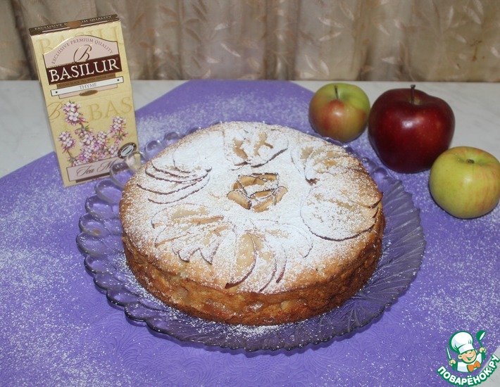 Рецепт: Яблочный пирог на творожном тесте