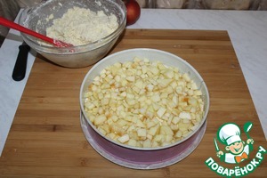 Варианты приготовления пирога с яблоками и с творогом с фото пошагово