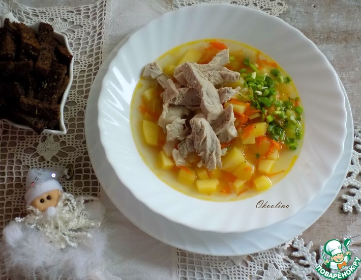 Рецепт: Картофельный суп со свининой