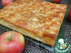 Яблочный пирог на кефире – кулинарные рецепты с фото