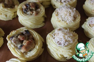 Жульен с картошкой и грибами - пошаговый рецепт с фото