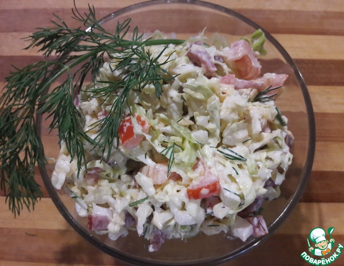 Рецепт: Салат из савойской капусты Краковский