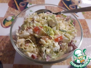 Салат из крабовых палочек и капусты —  вкусных и простых рецептов