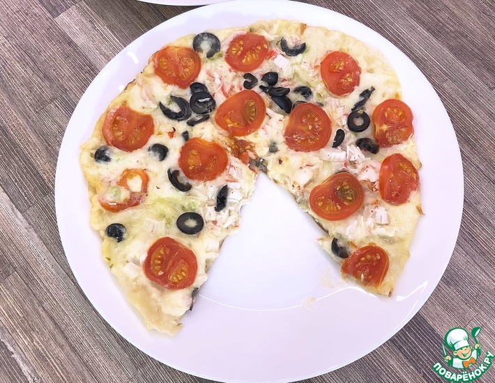 Рецепт: Пицца из лаваша на сковороде