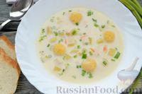 Фото приготовления рецепта: Сырный суп с сырными шариками - шаг №15
