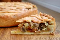Фото приготовления рецепта: Пирог с курицей, картофелем и грибами - шаг №18