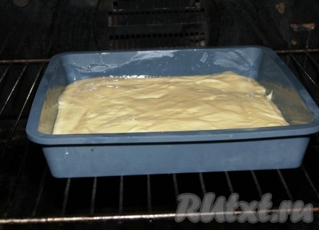 Отправить лимонный пирог в заранее нагретую до 160 градусов духовку на 40-50 минут (до готовности).
