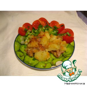 Рецепт: Тушеный кролик с картофелем