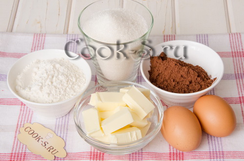 брауни с какао - ингредиенты