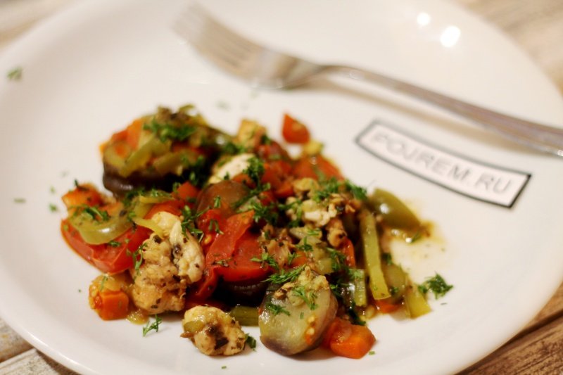 Рецепты соте из курицы с овощами: баклажанами, помидорами, картофелем