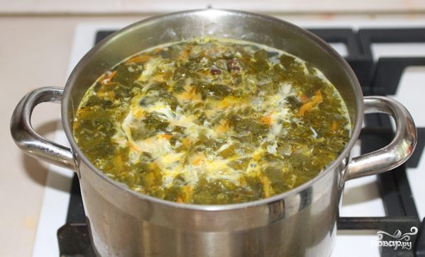 Щавелевый суп без картошки