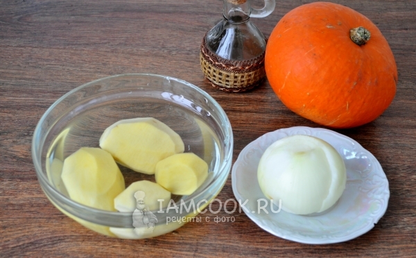 Ингредиенты для картофельных драников с тыквой