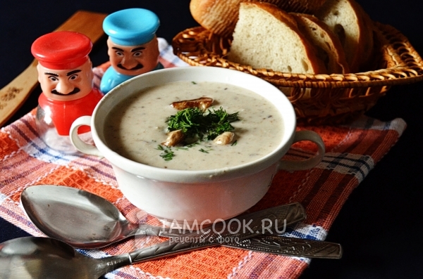 Фото крем-супа из белых грибов