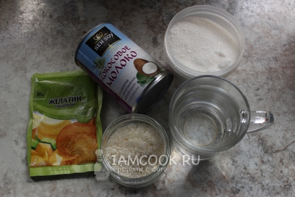 Ингредиенты для кокосовой панакоты