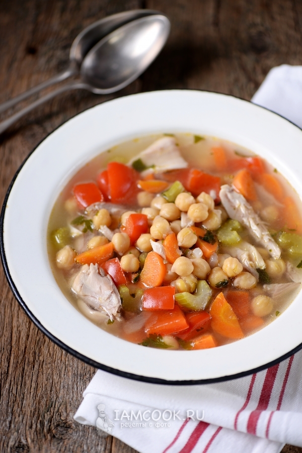 Рецепт супа с нутом и курице