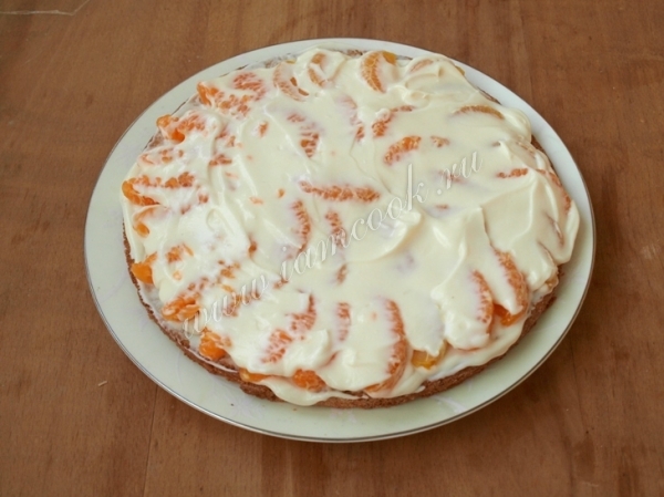 Торт с Мандаринами: пошаговые рецепты с фото
