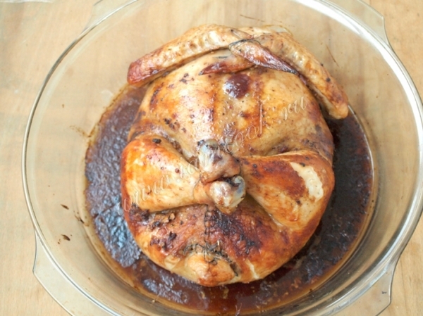 Курица фаршированная гречкой запеченная в духовке