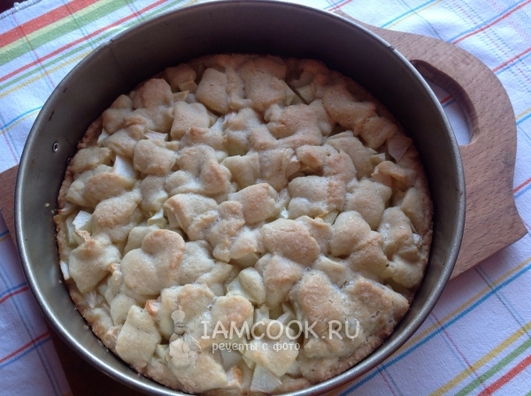 Рецепт яблочного пирога из песочного теста