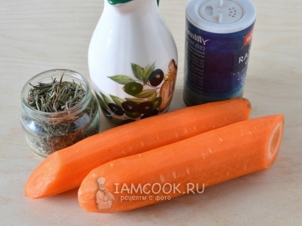 Ингредиенты для морковных чипсов в духовке