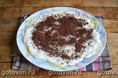 Блинный торт с бананами и шоколадом, Шаг 09
