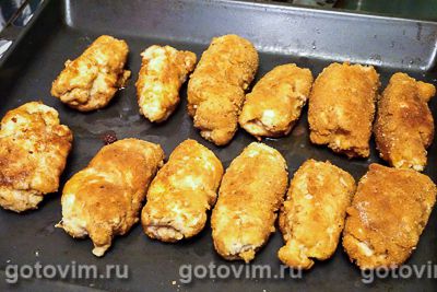 Котлет по-киевски со сливочным маслом и сыром, Шаг 08
