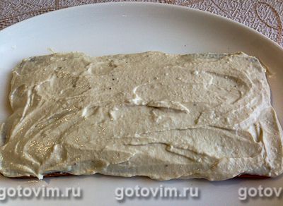 Творожно-банановый торт из печенья без выпечки, Шаг 09