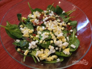 Салат со шпинатом и яйцом - фото шаг 4