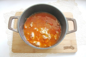 Свинина с фасолью в томатном соусе - фото шаг 10