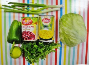 Мексиканский салат с фасолью - фото шаг 1